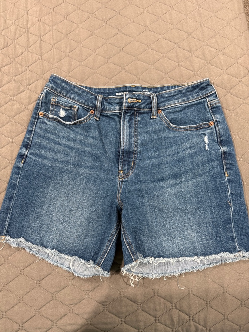 Old Navy Blue Distressed Denim Shorts